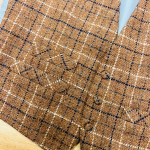 Tan Harris Tweed Window-Pane Check Waistcoat (42R)