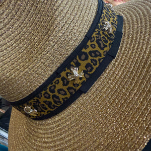 Pamela Metalic Straw Fedora Hat
