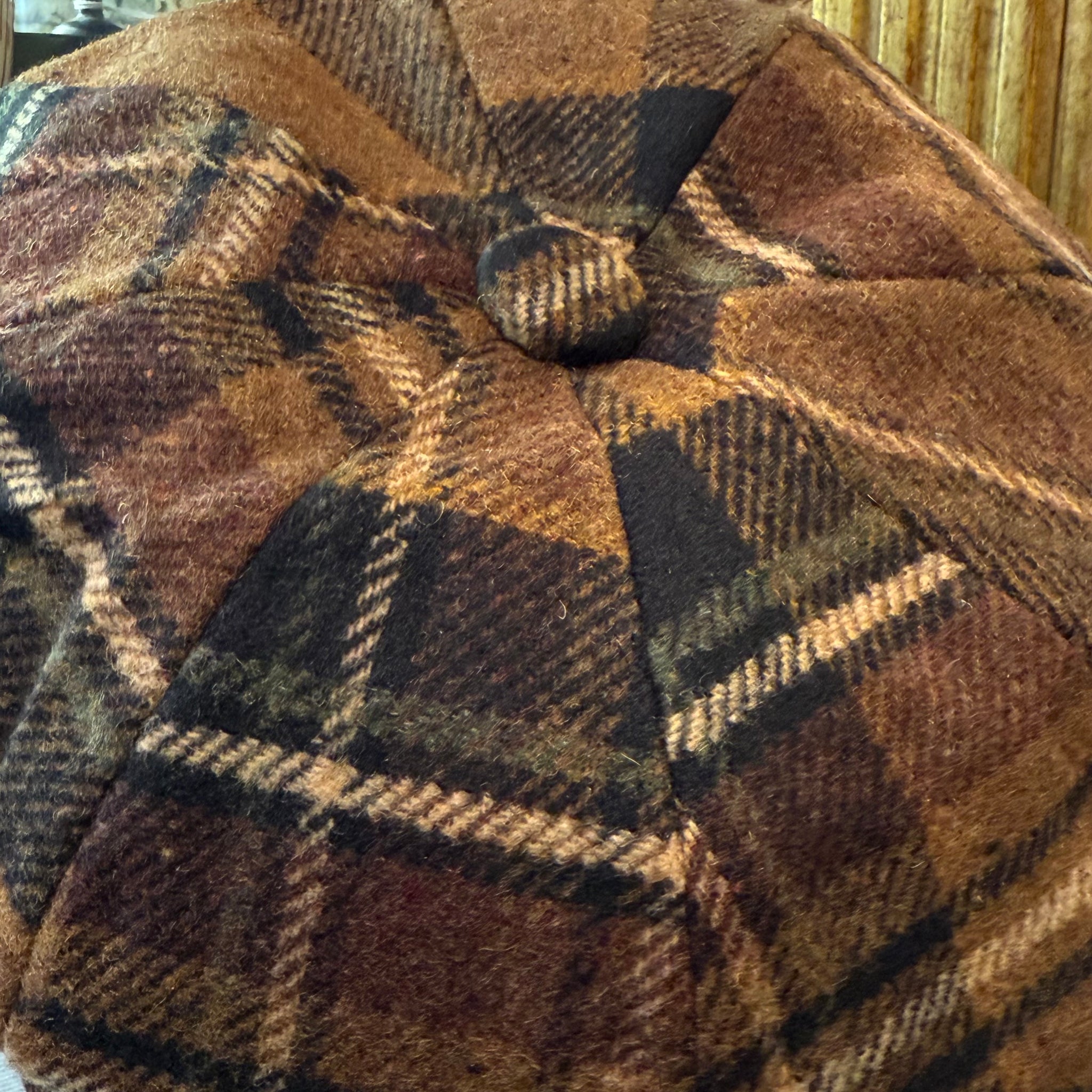 Lucinda Wool Brown Mix Tweed  Baker Boy Cap