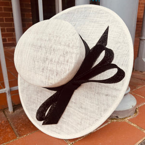 Sinamay Wide Brim Hat With Wide Bow