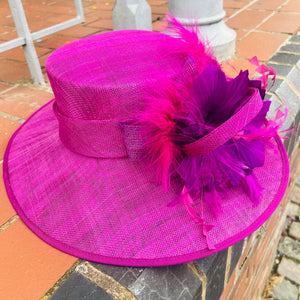 Louisa Sinamay Hat With Large Feather Flower