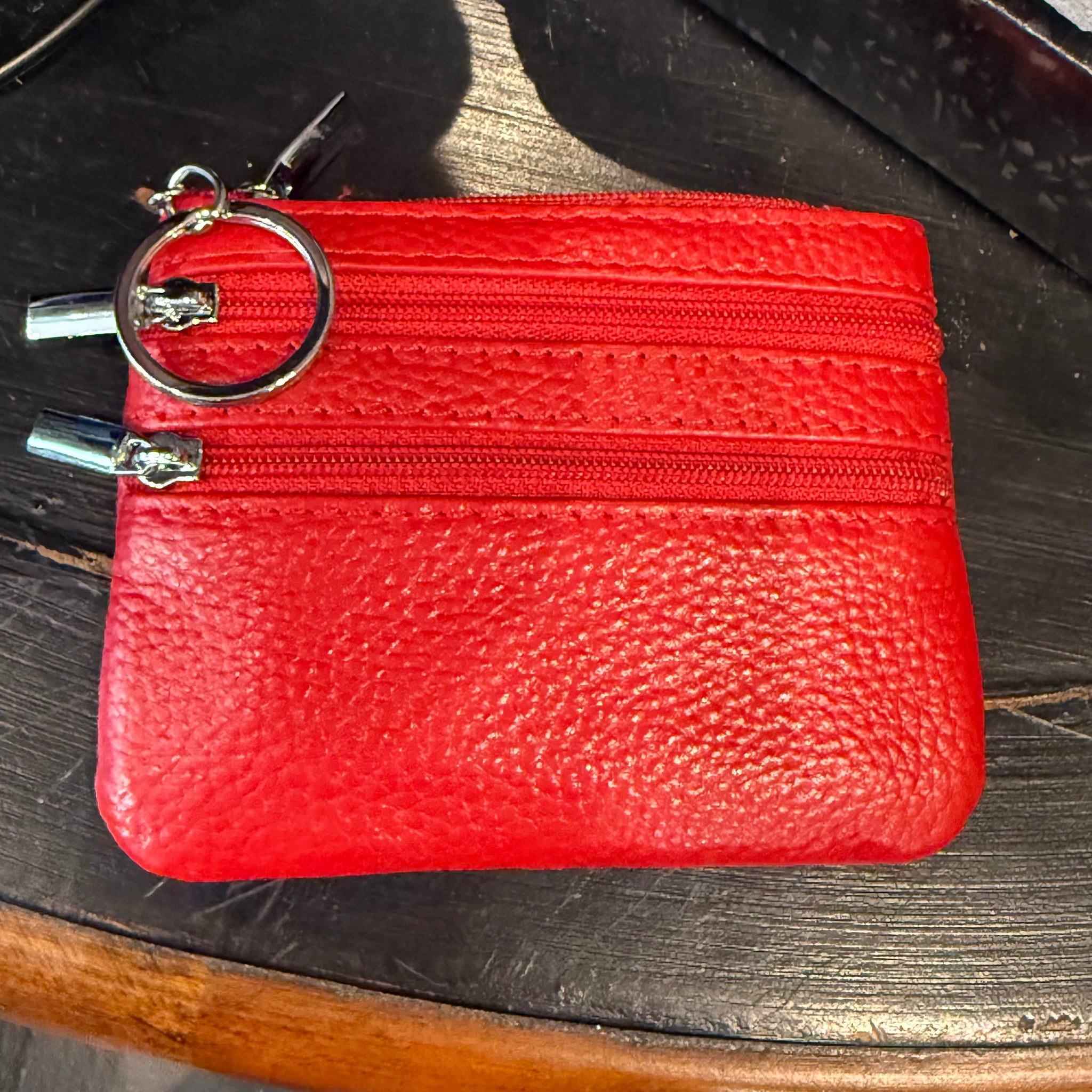 Nerro Leather Three Zip Keyring Purse