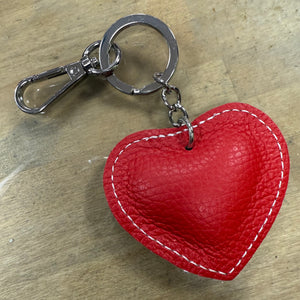 Leather Heart Key Ring