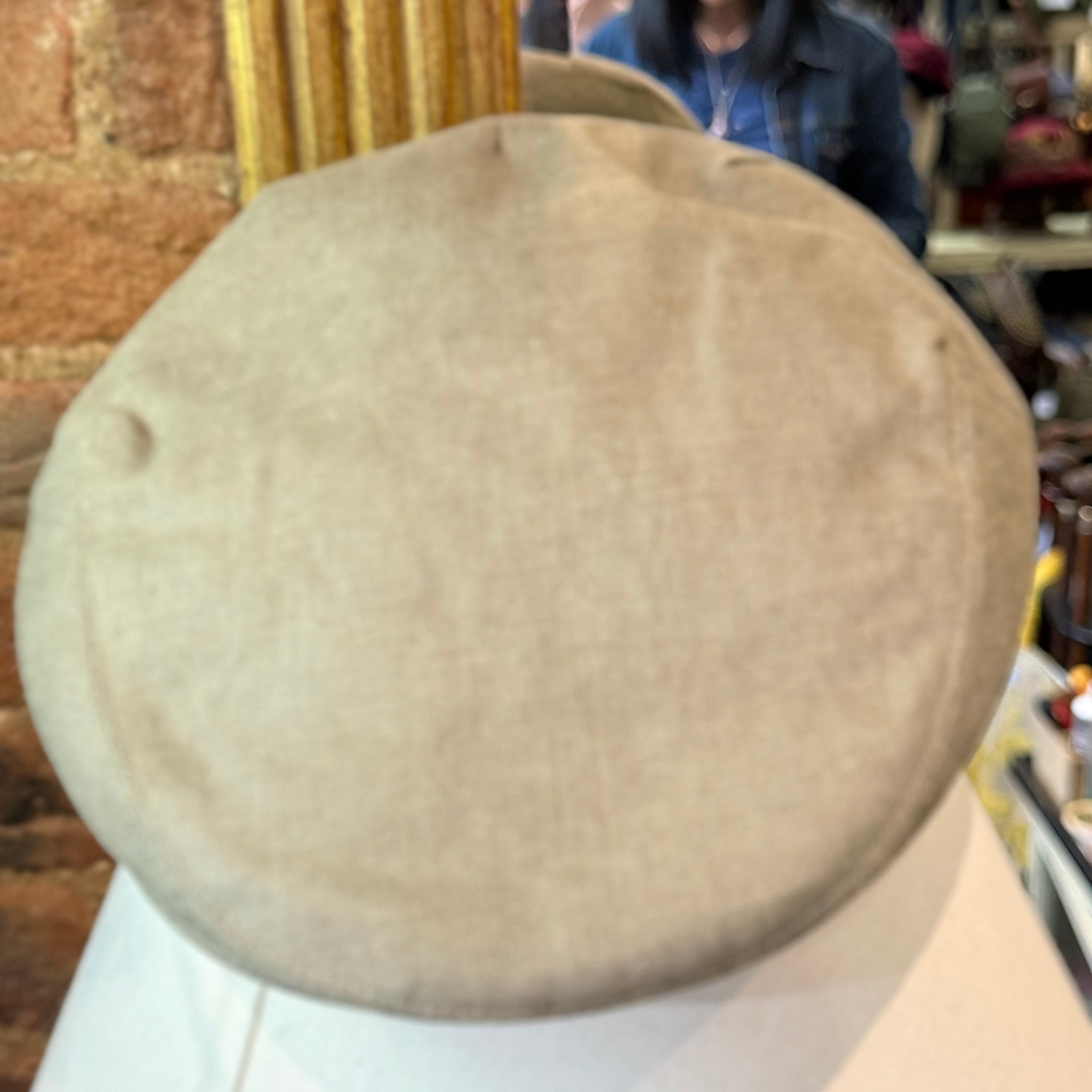 Jamie Khaki Irish Linen Flat Cap