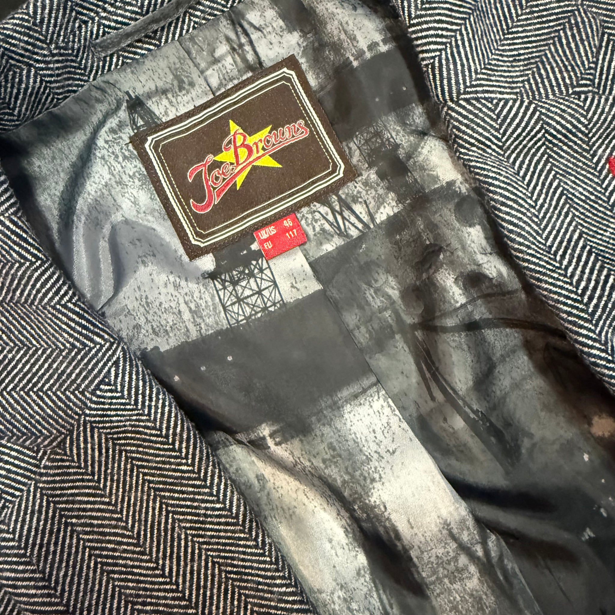 Gents Navy Herringbone Jacket by Joe Browns (46R)