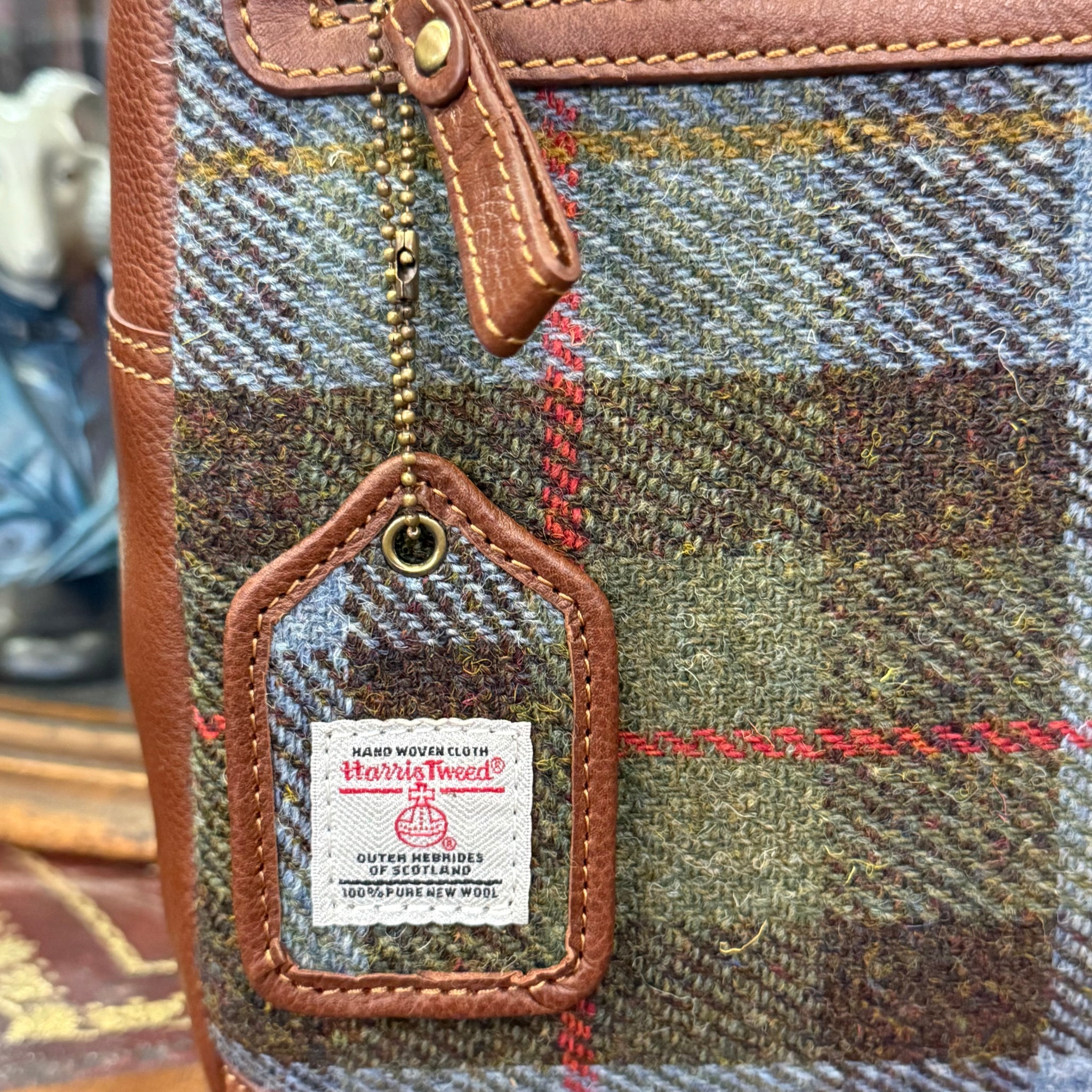 The Alice Ruck Sack Leather & Harris Tweed Bag