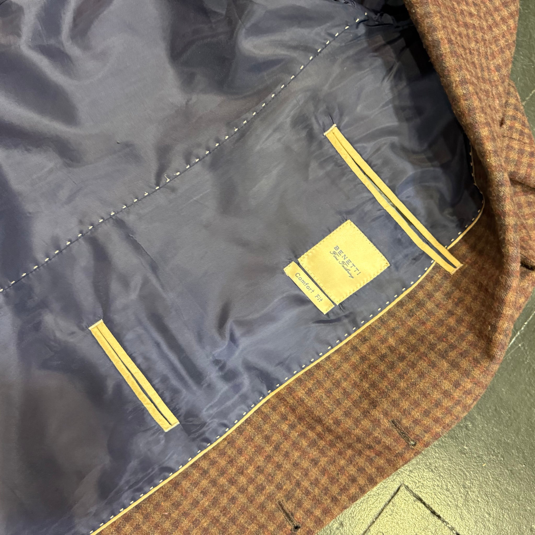 Brown Check Benetti Jacket 44R