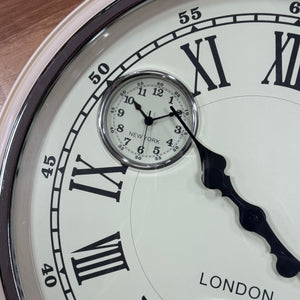Cream Four Time Zone London Wall Clock