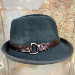 Philip Dark Teal Fur Felt Trilby Hat
