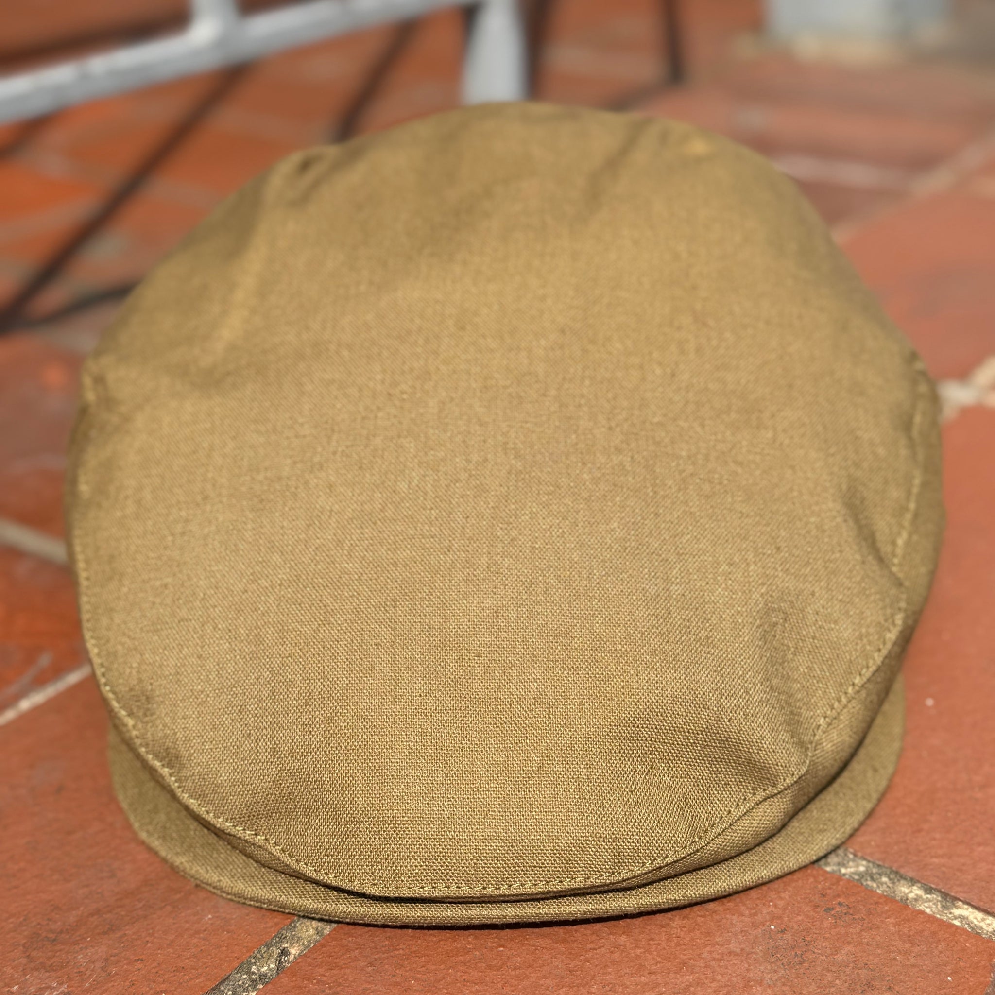 Cheshire Linen Khaki Flat Cap