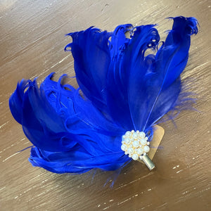 Vanessa Feather & Pearl Hair Clip