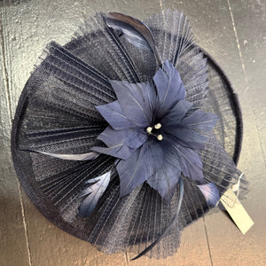 Jessie Sinamay Fascinator With Feather Flower
