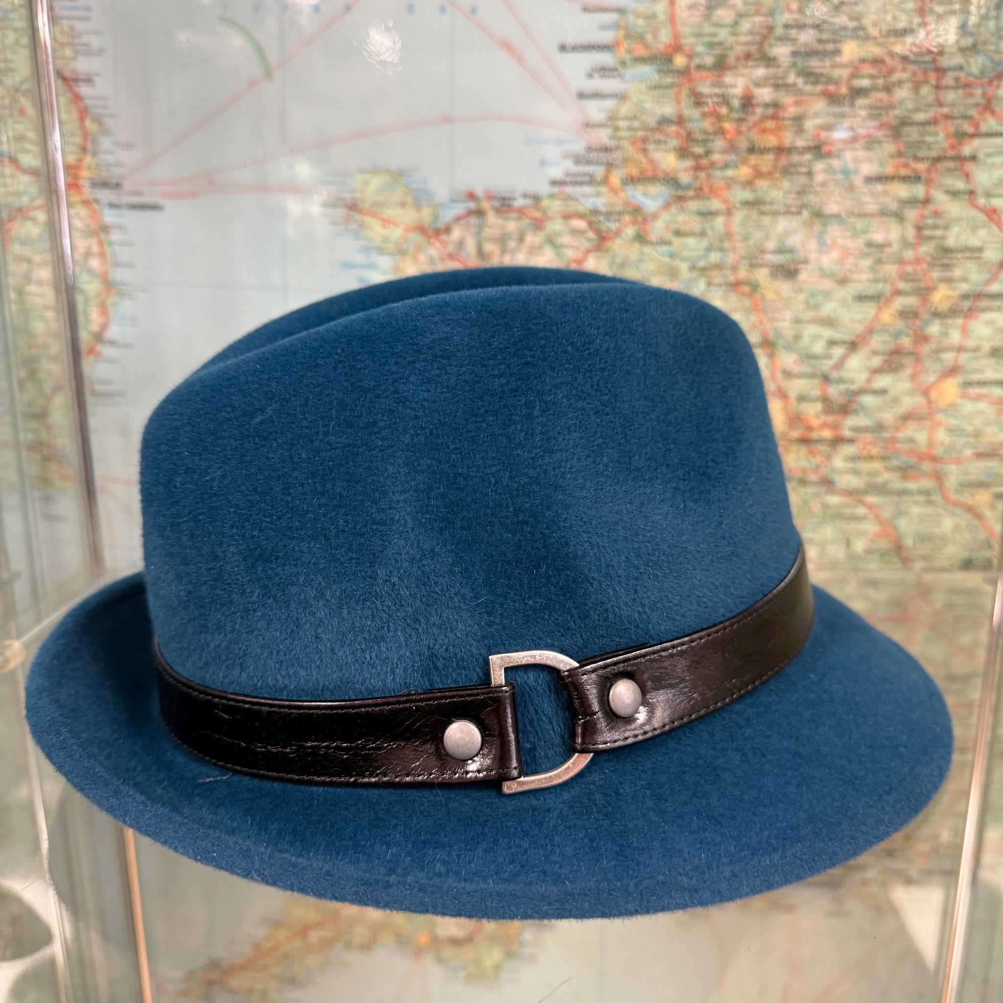 Dark Teal Fur Felt Ian Trilby Hat