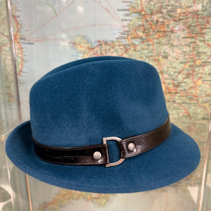 Dark Teal Fur Felt Ian Trilby Hat