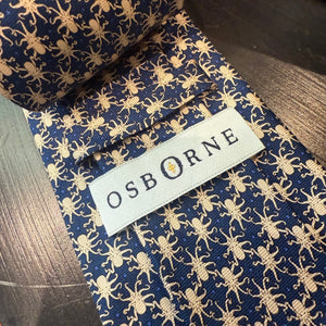 Silk Tie - Navy Octopus Design by Osborne