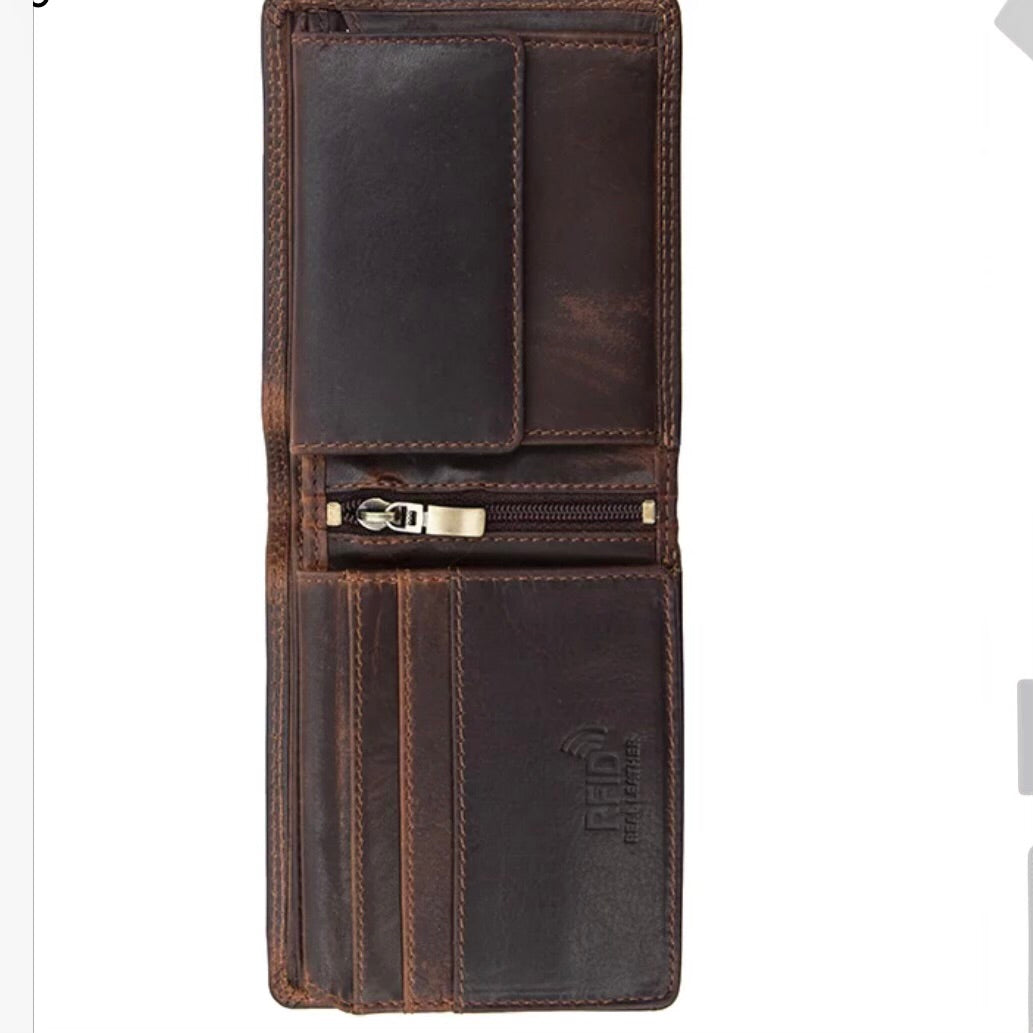 Angus Leather Tri-Fold Wallet