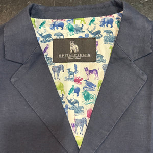 Navy Linen Waistcoat by  Spitalfields 42R