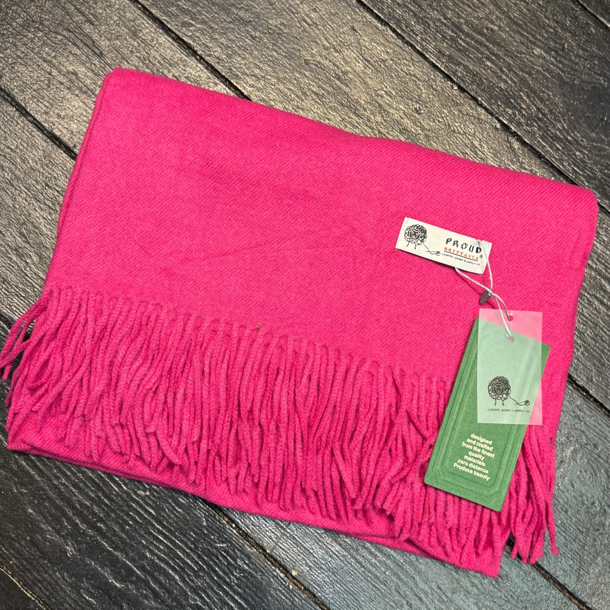 Plain Luxurious Pashmina Tia Fringed Scarf