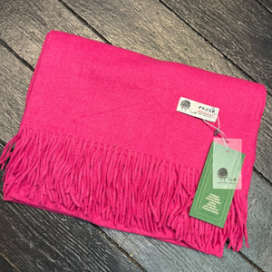 Plain Luxurious Pashmina Tia Fringed Scarf