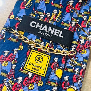 Silk Tie - Chanel Paris Blue Marching Band