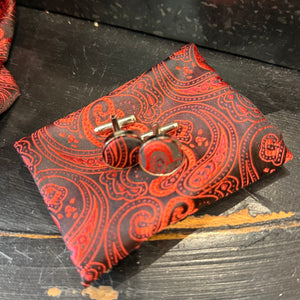 Waistcoat - Red/Black Paisley (Large)