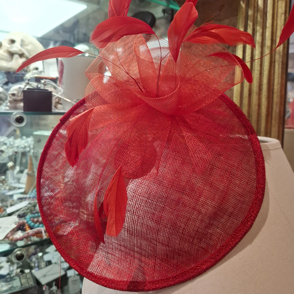 Zandra Sinamay Fascinator With Feathers