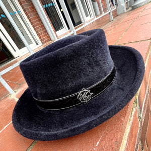 Black Fur Felt Pork Pie Hat