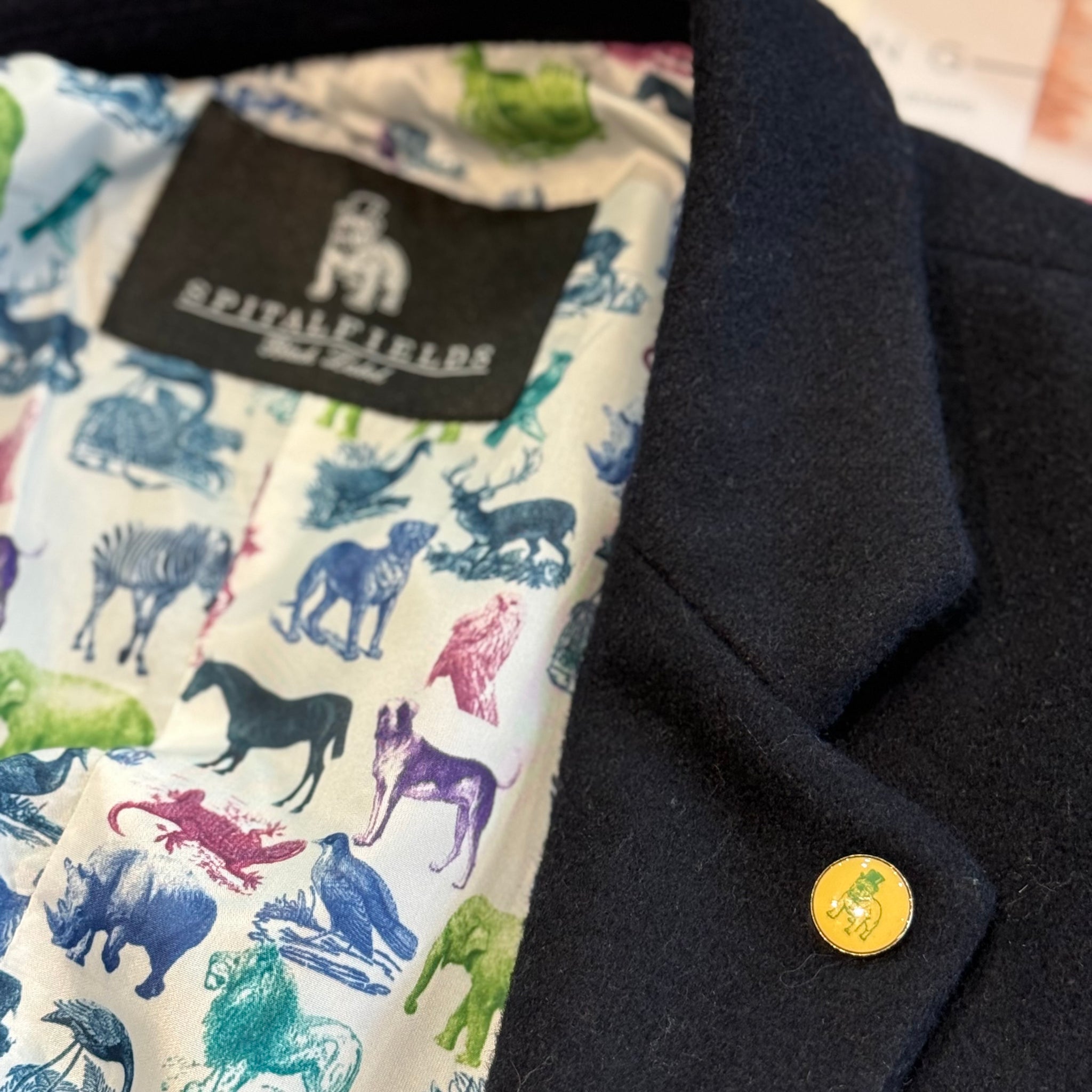 Navy Waistcoat by Spitalfields (36R)