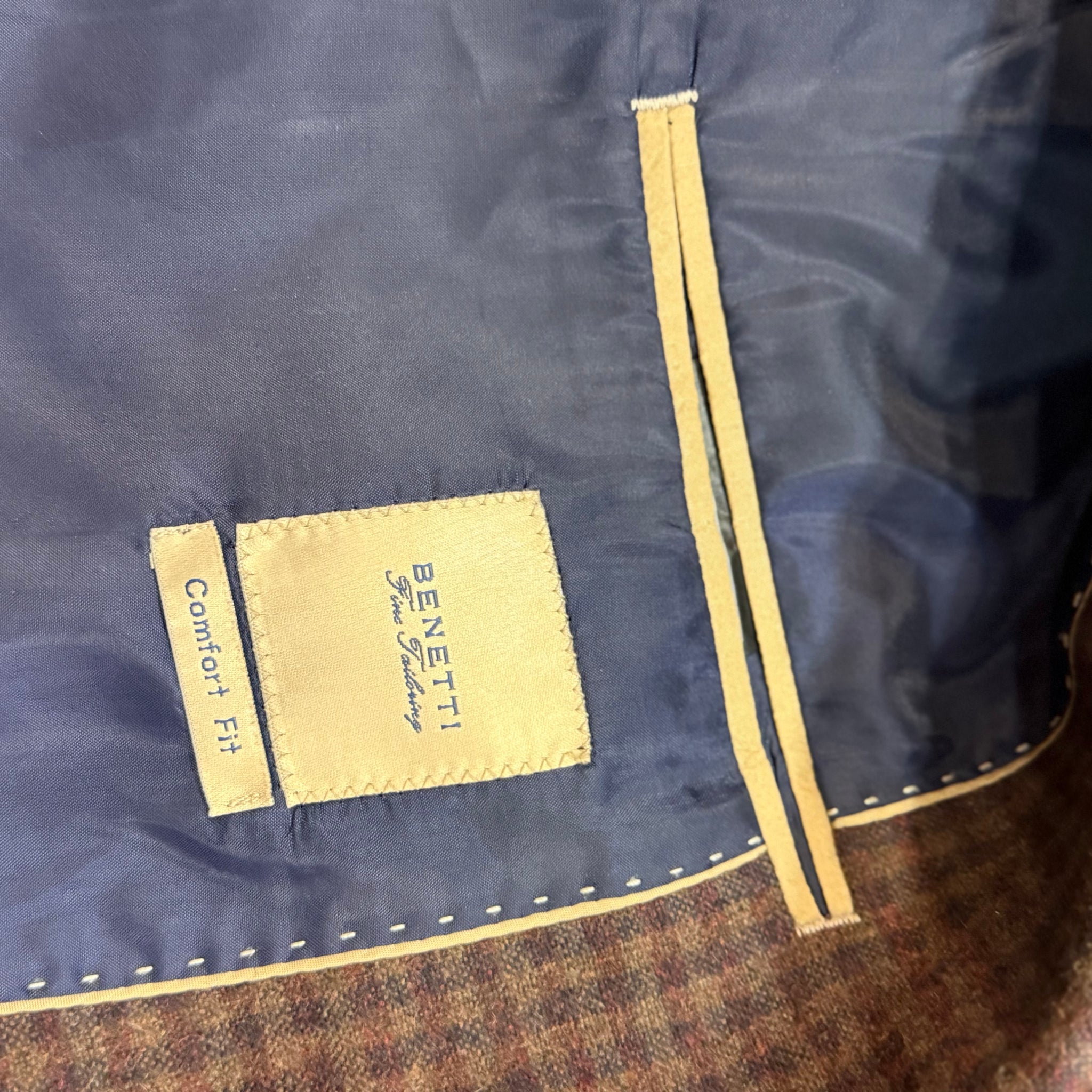 Brown Check Benetti Jacket 44R