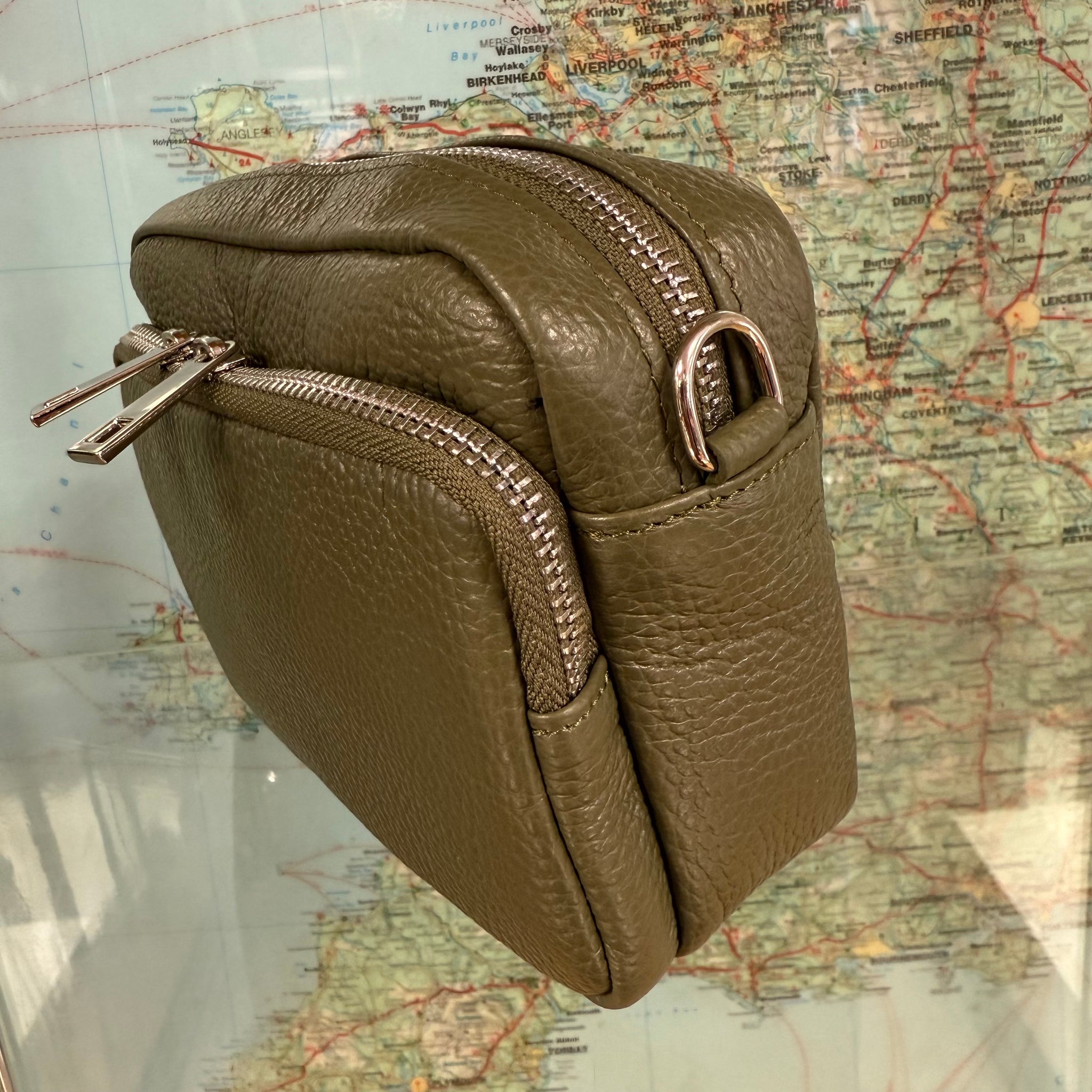 Libby Leather Front Pocket Crossbody Bag