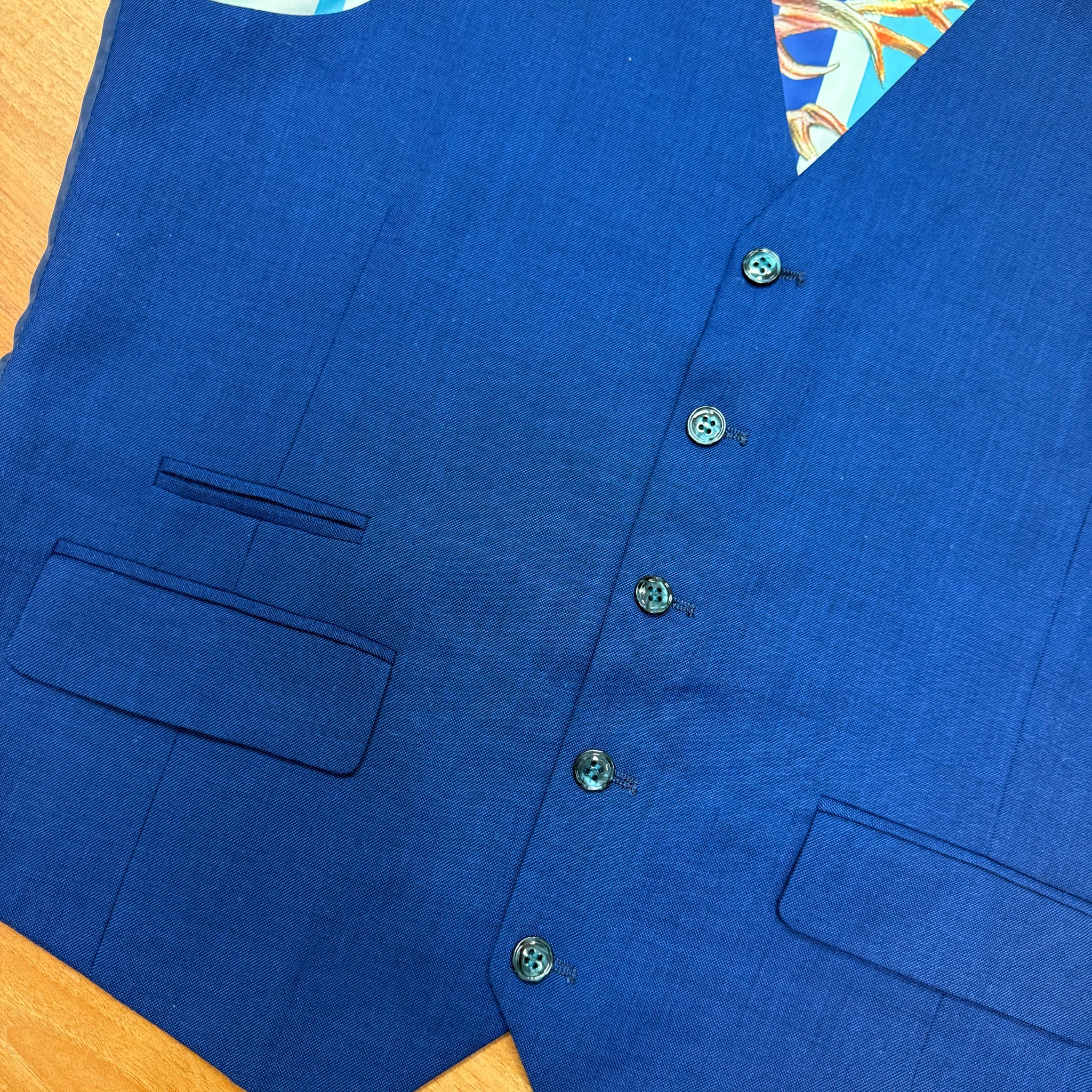 Royal Blue Harry Brown Waistcoat 44R