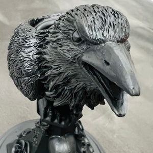 Poe’s Raven Candlestick With Skull & Roses