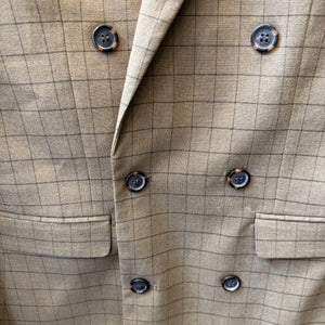 Double Breasted Faun Windowpane Jacket 40R