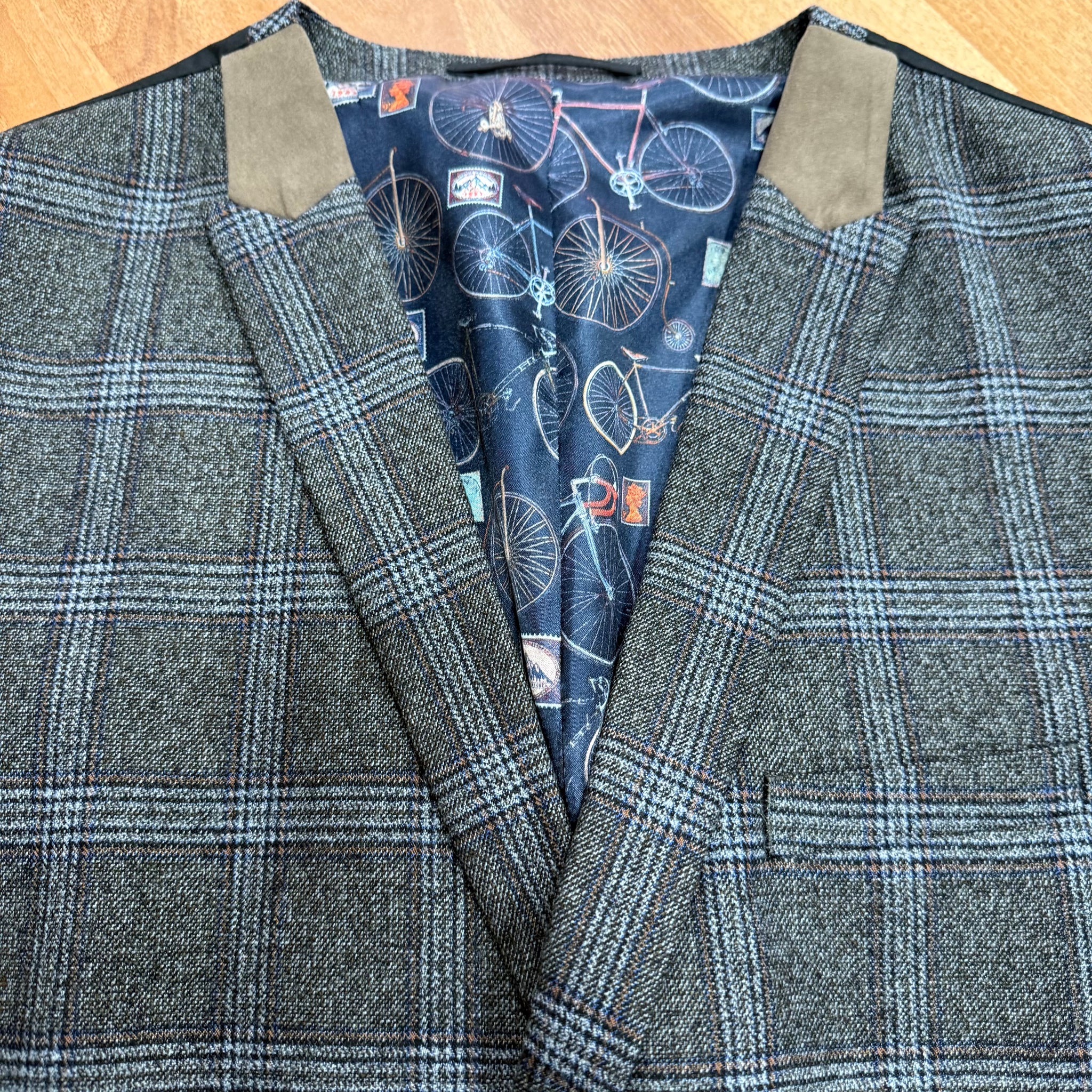 Grey/Brown Check Waistcoat by Next 42R