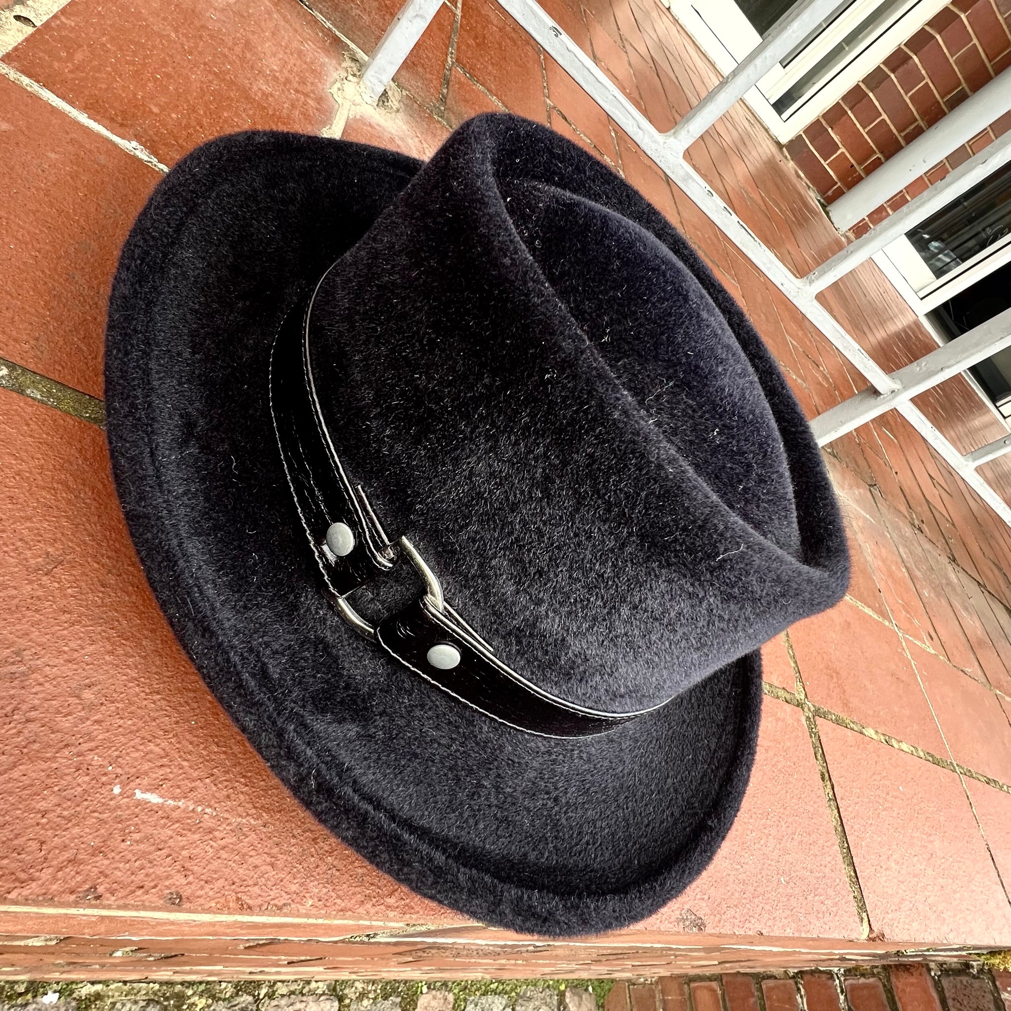 Black Fur Felt Pork Pie Hat