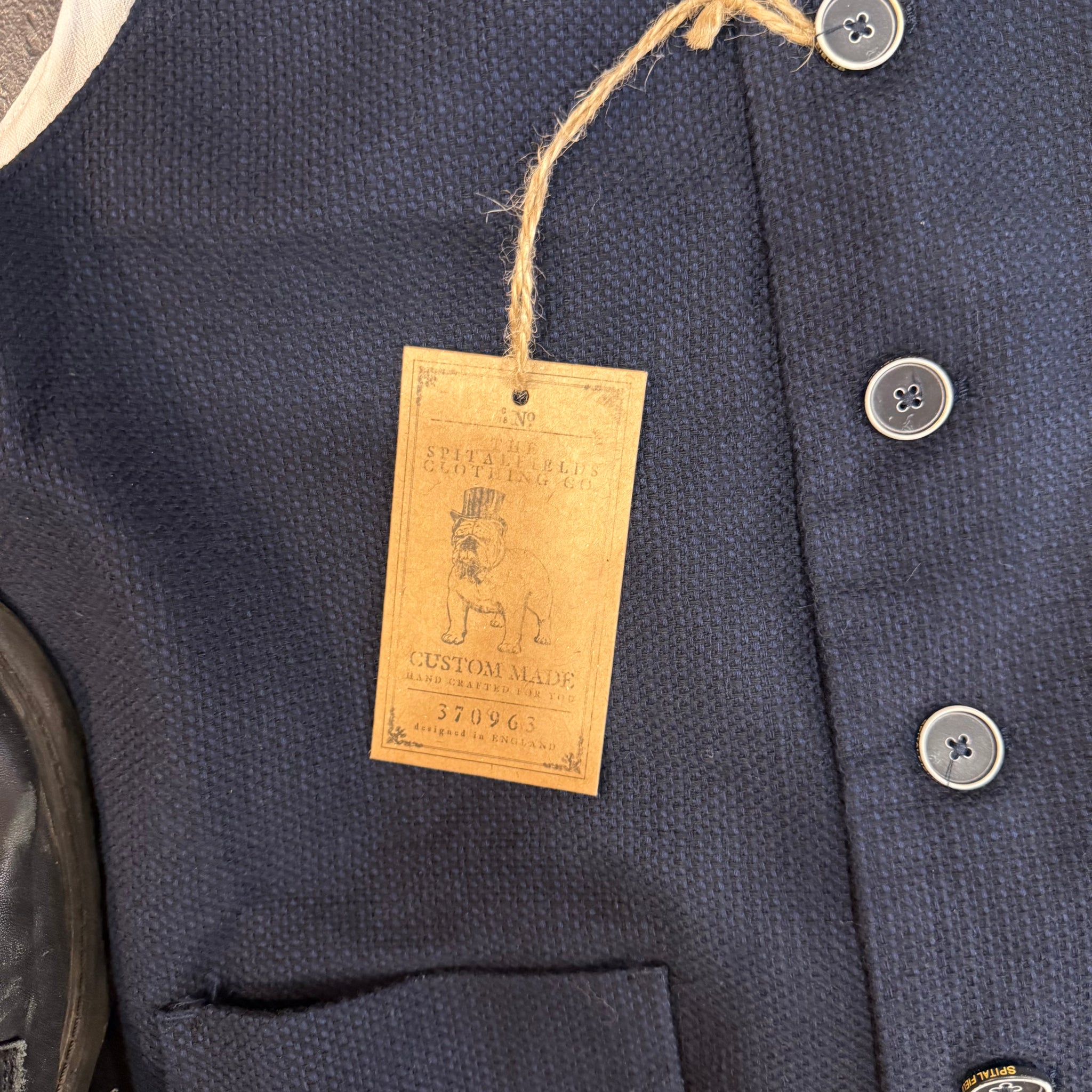 Navy Spitalfields Waistcoat by Spitalfields 36R