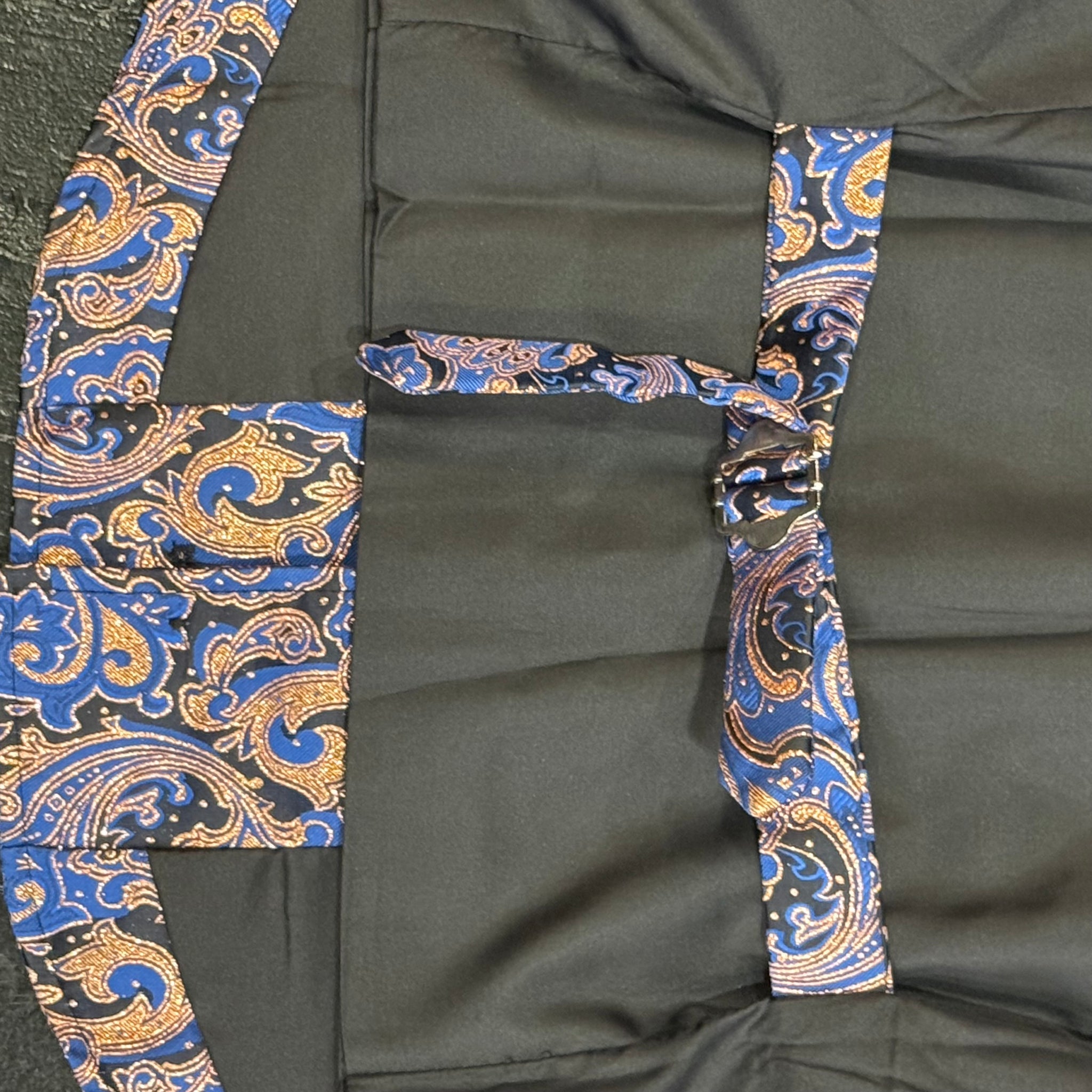 Waistcoat  - Royal Blue/Rose Gold Paisley (XL)