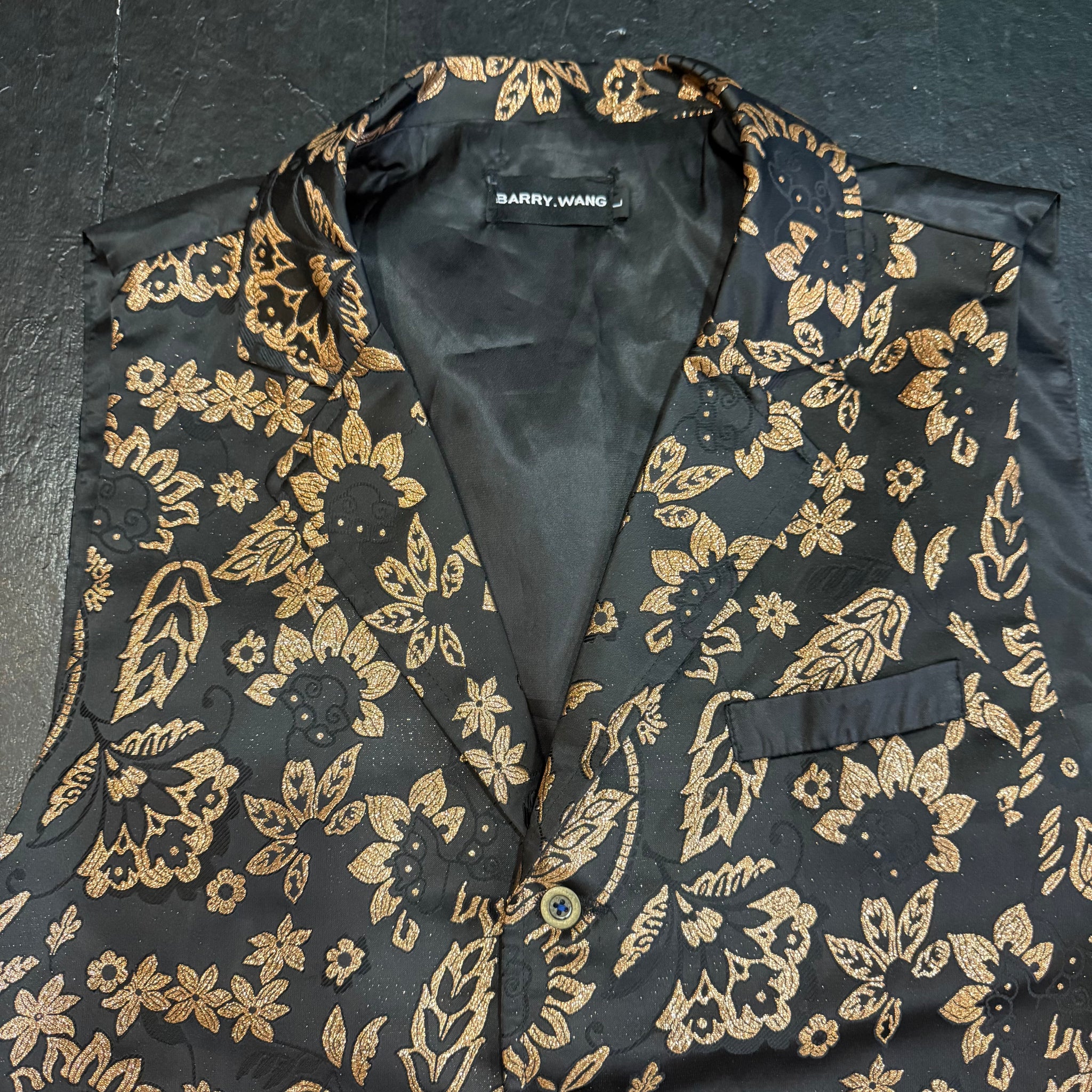 Waistcoat - Black and Rose Gold (L)