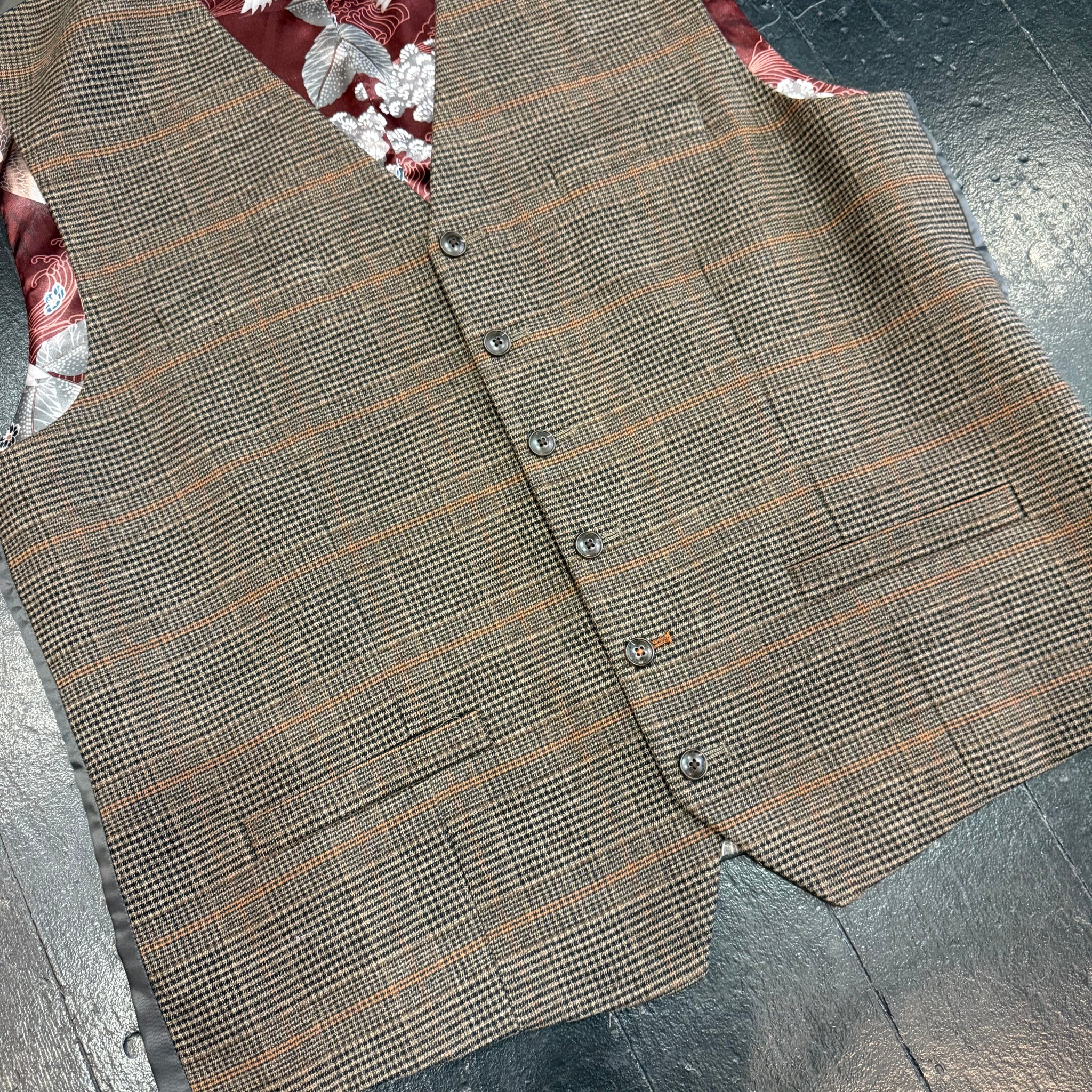 Brown Tweed Waistcoat by Next 44R