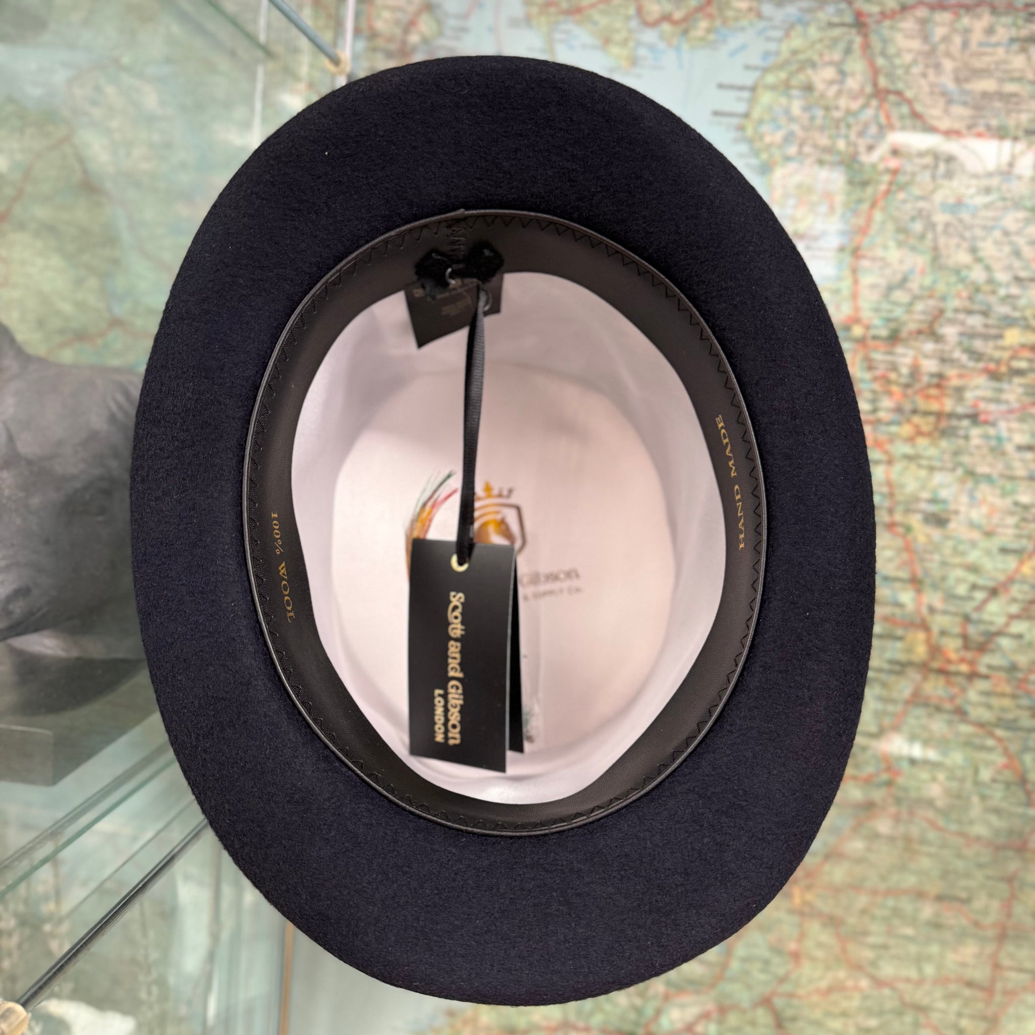 Merlin Midnight Blue Wool Top Hat