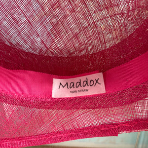 Belinda Short Brim Cerise Sinamay Hat