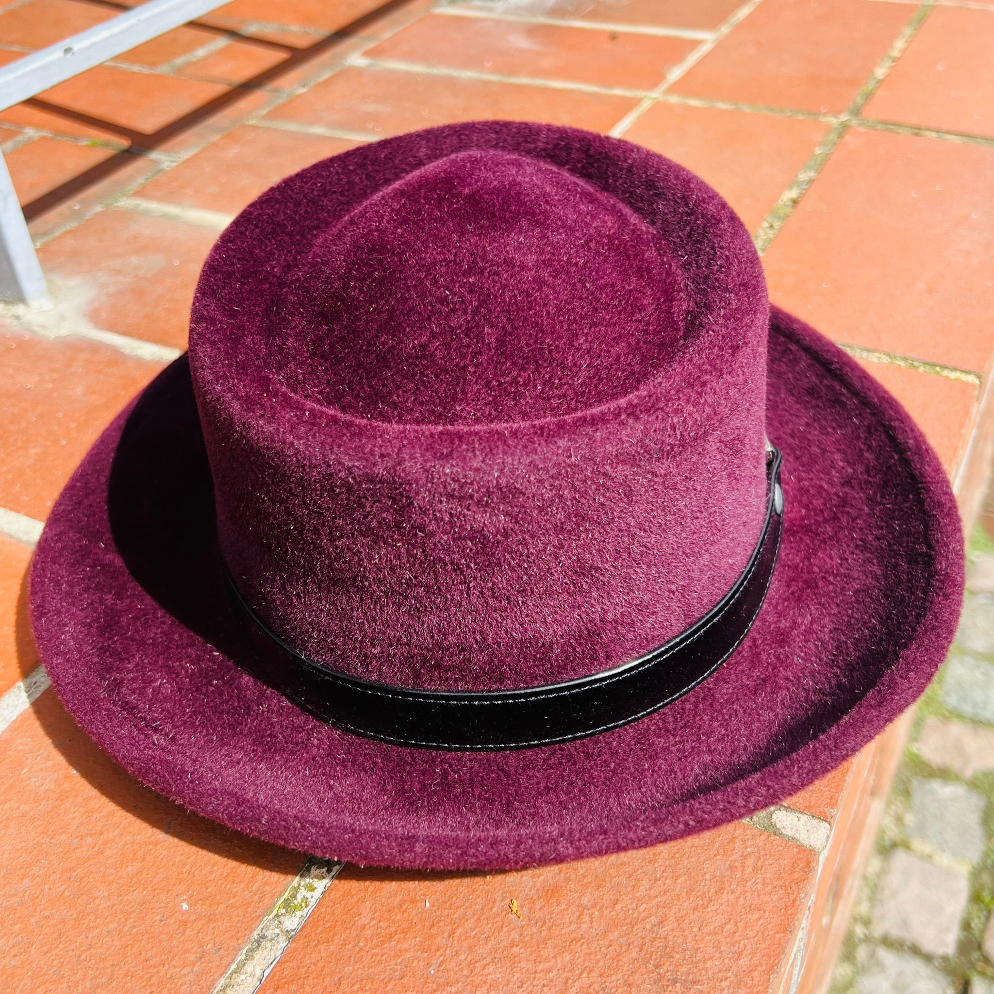 Blackcurrant Fur Felt Pork Pie Hat