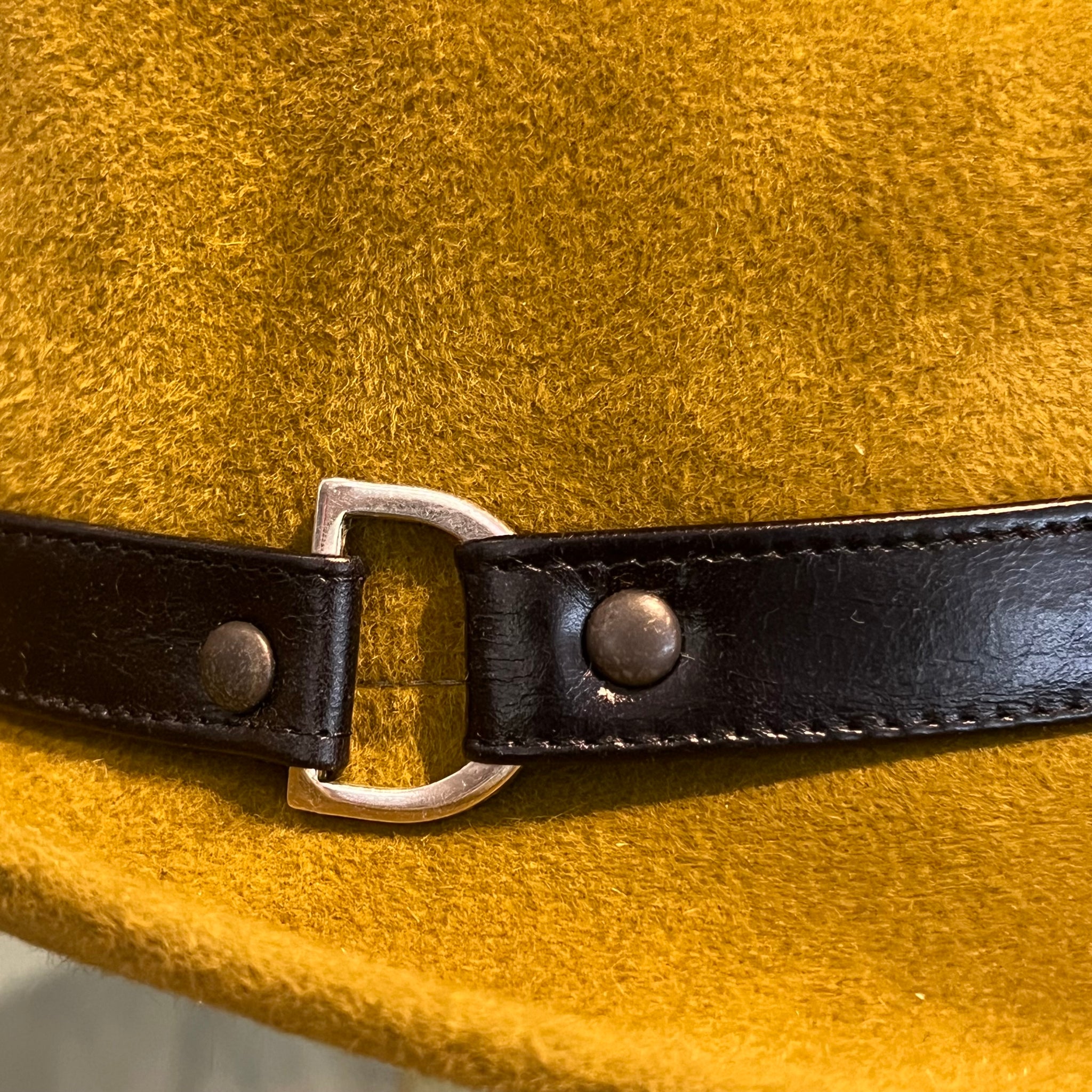 “Sam Spade Mustard Fur Felt Trilby Hat
