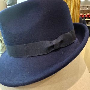 Classic Clarke Navy Wool Trilby Hat