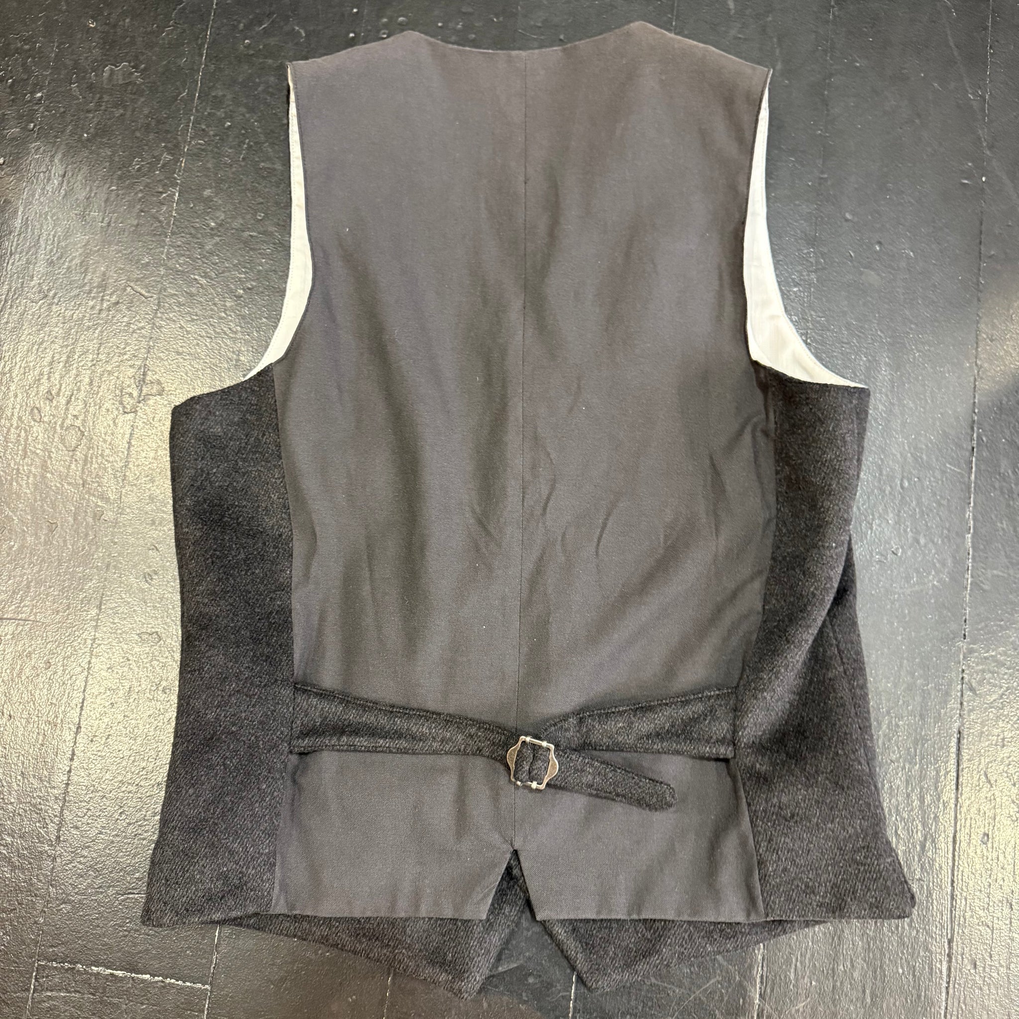 Charcoal Grey Wool Waistcoat by Spitalfields (40R)