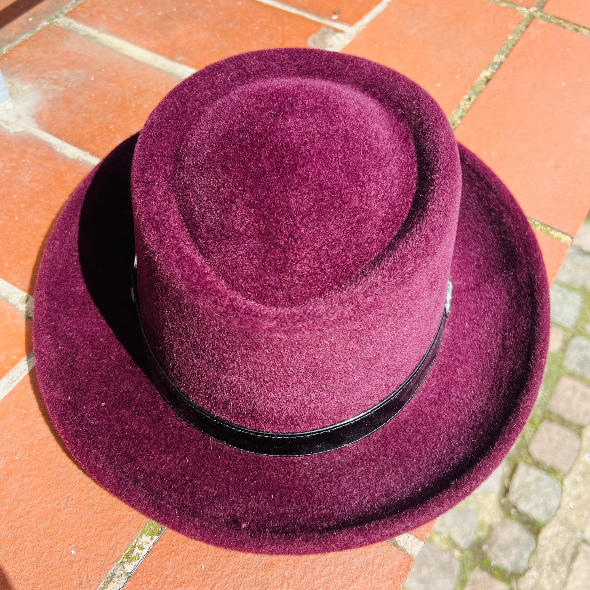 Blackcurrant Fur Felt Pork Pie Hat