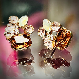 Ava Jewelled Cluster Stud Earring