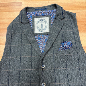 Grey Herringbone Cavani Waistcoat 42R