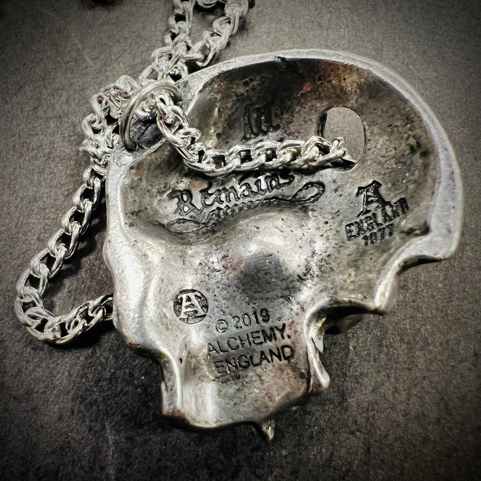 Pewter Skull on Chain