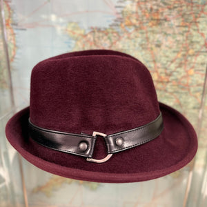Philip Blackberry Fur Felt Trilby Hat